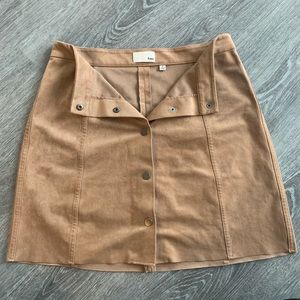 Wilfred Free Beige Suede Pencil Skirt